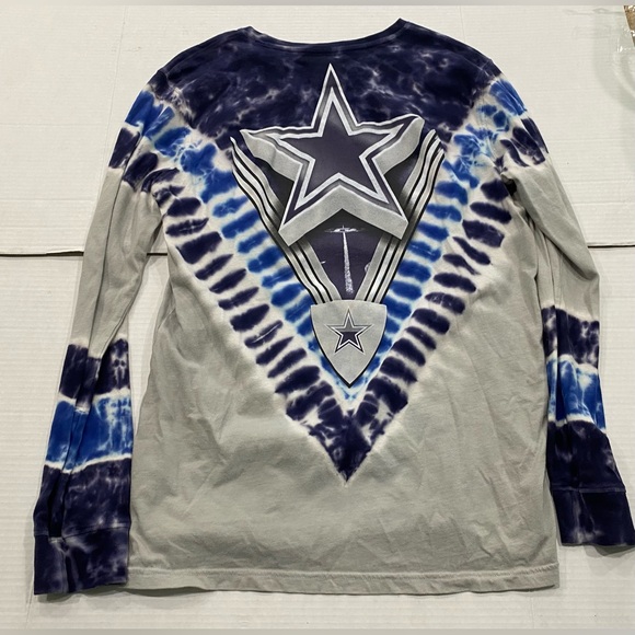 Vtg Dallas Cowboys NFL Team Apparel Mens Tie Dye Long sleeve Shirt Size Medium - Picture 2 of 5